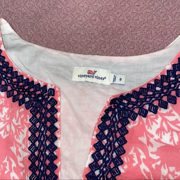 Vineyard Vines Pink and Navy Dress - Picture 3 of 4